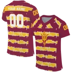 personalized arizona state sun devils layered grids maroon jersey best selling