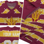 personalized arizona state sun devils layered grids maroon jersey best selling