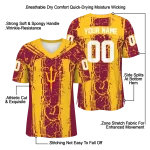 personalized arizona state sun devils rugged stripes maroon jersey best selling