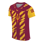 personalized arizona state sun devils stripe block maroon jersey best selling