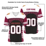 personalized arizona state sun devils tire arrows maroon black white jersey best selling