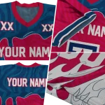 personalized arizona wildcats dripping flames red white jersey best selling