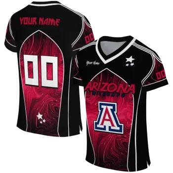 personalized arizona wildcats halftone slant red black jersey best selling