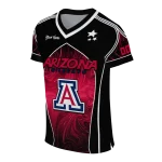 personalized arizona wildcats halftone slant red black jersey best selling