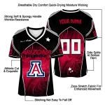 personalized arizona wildcats halftone slant red black jersey best selling