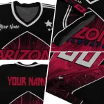personalized arizona wildcats halftone slant red black jersey best selling
