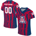 personalized arizona wildcats stripe splatter red jersey best selling
