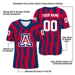 personalized arizona wildcats stripe splatter red jersey best selling