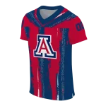 personalized arizona wildcats striped texture red jersey best selling
