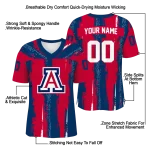 personalized arizona wildcats striped texture red jersey best selling