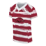personalized arkansas razorbacks art stripe red jersey best selling