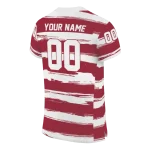 personalized arkansas razorbacks art stripe red jersey best selling
