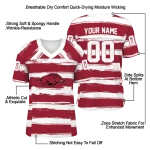 personalized arkansas razorbacks art stripe red jersey best selling