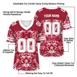 personalized arkansas razorbacks mirrored pattern red jersey best selling