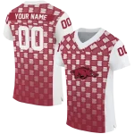 personalized arkansas razorbacks stacked rectangle red jersey best selling