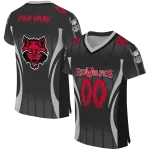personalized arkansas state red wolves dynamic dots black jersey best selling