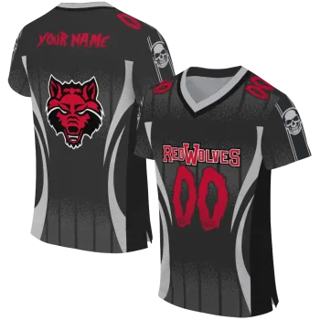 personalized arkansas state red wolves dynamic dots black jersey best selling