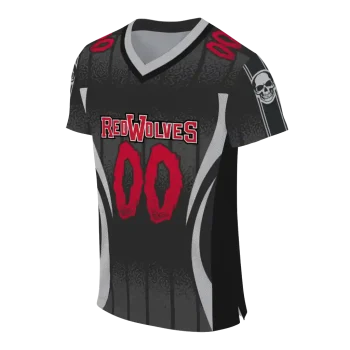 personalized arkansas state red wolves dynamic dots black jersey fashion forward