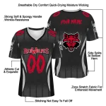 personalized arkansas state red wolves dynamic dots black jersey best selling