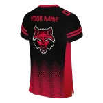 personalized arkansas state red wolves halftone sweep black jersey best selling