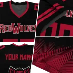 personalized arkansas state red wolves halftone sweep black jersey best selling