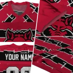 personalized arkansas state red wolves layered grids scarlet jersey best selling