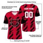 personalized arkansas state red wolves stripe block scarlet jersey best selling