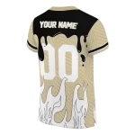 personalized army black knights dripping flames gold white jersey best selling