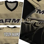 personalized army black knights halftone flow gold black jersey best selling