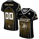 personalized army black knights halftone slant gold black jersey best selling