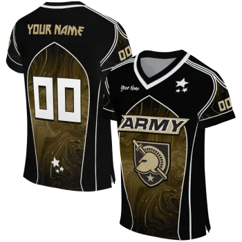 personalized army black knights halftone slant gold black jersey best selling