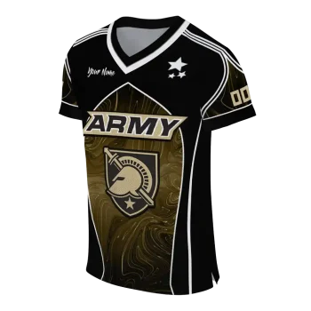 personalized army black knights halftone slant gold black jersey fashion forward