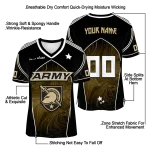 personalized army black knights halftone slant gold black jersey best selling