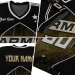personalized army black knights halftone slant gold black jersey best selling