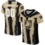 personalized army black knights striped texture gold jersey best selling