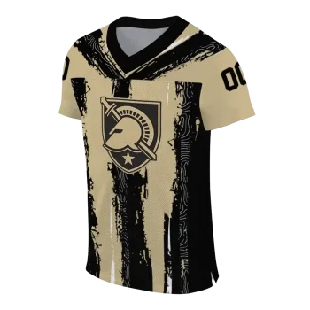 personalized army black knights striped texture gold jersey fashion forward