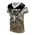 personalized atlanta falcons antler skull camouflage hunting jersey best selling