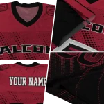 personalized atlanta falcons halftone fade red black jersey best selling