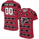 personalized atlanta falcons layered grids red jersey best selling