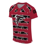 personalized atlanta falcons layered grids red jersey best selling
