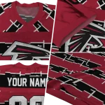 personalized atlanta falcons layered grids red jersey best selling