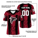personalized atlanta falcons rugged stripes red jersey best selling