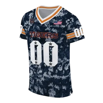 personalized auburn tigers camouflage abstract navy blue jersey fashion forward