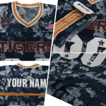 personalized auburn tigers camouflage abstract navy blue jersey best selling