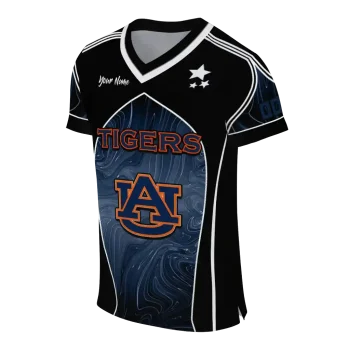 personalized auburn tigers halftone slant navy blue black jersey fashion forward