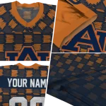 personalized auburn tigers stacked rectangle navy blue jersey best selling