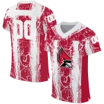 personalized ball state cardinals rugged stripes red jersey best selling