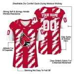 personalized ball state cardinals stripe block red jersey best selling