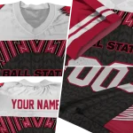 personalized ball state cardinals tire arrows red black white jersey best selling