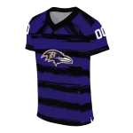 personalized baltimore ravens art stripe purple jersey best selling